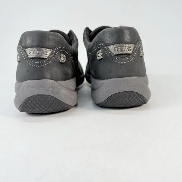 Aravon By New Balance Shoes Womens 8 AA Casual Sneakers Black Leather Low Top