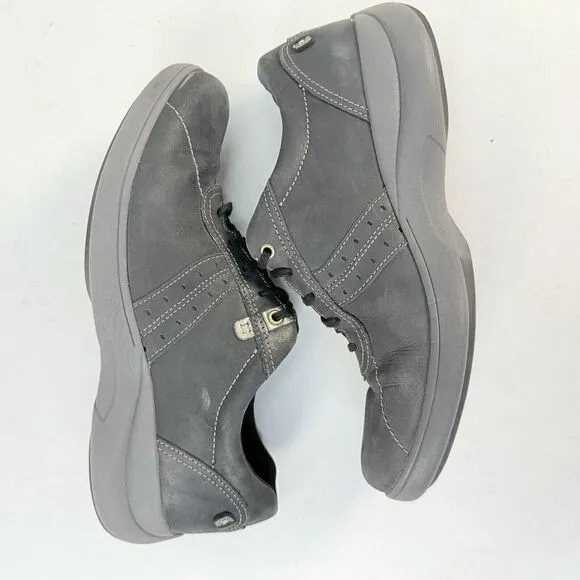Aravon By New Balance Shoes Womens 8 AA Casual Sneakers Black Leather Low Top