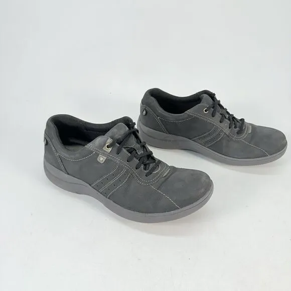 Aravon By New Balance Shoes Womens 8 AA Casual Sneakers Black Leather Low Top