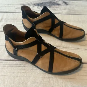 Arche Gluck Veau Nubuck Olive Color Leather Shoes Women Sz 8.5 US Made in France