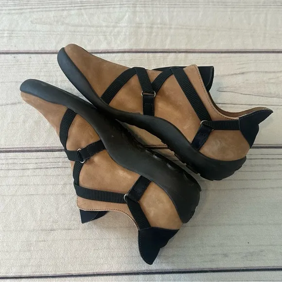 Arche Gluck Veau Nubuck Olive Color Leather Shoes Women Sz 8.5 US Made in France