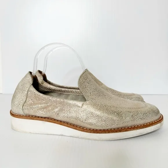 Arche Gold Metallic Danock Mocassins Shoes Size 41 or 9.5 US