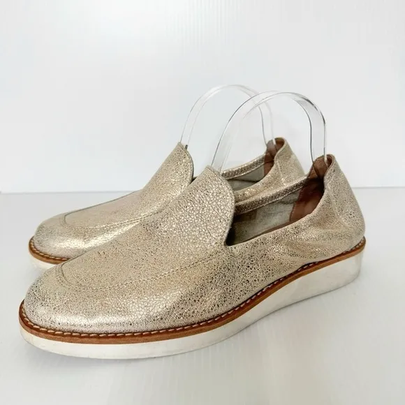 Arche Gold Metallic Danock Mocassins Shoes Size 41 or 9.5 US