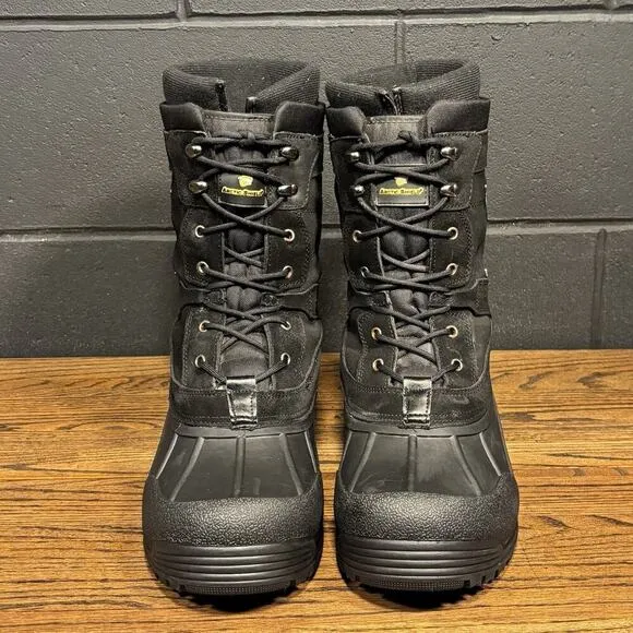 Arctic Shield Black Leather &amp; Rubber Duck Chore Winter Boots Men’s 12