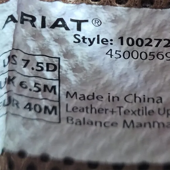 Ariat Patriot Texas Men's Size 7.5D US Tan Mocha Suede Western Boots 10027205
