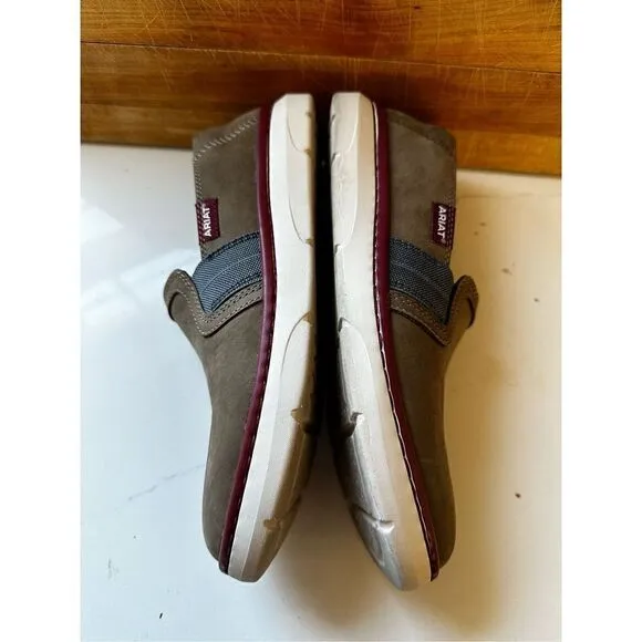 Ariat Ryder Slip On Shoes Brown Canvas Women’s Sz 9.5B