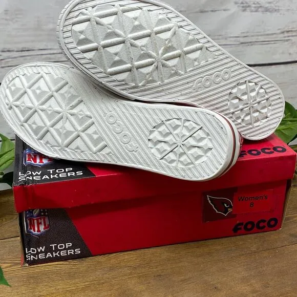 Arizona Cardinals Low Top Logo Sneakers Shoes Canvas FOCO New in Box Size 8