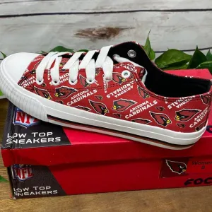 Arizona Cardinals Low Top Logo Sneakers Shoes Canvas FOCO New in Box Size 8