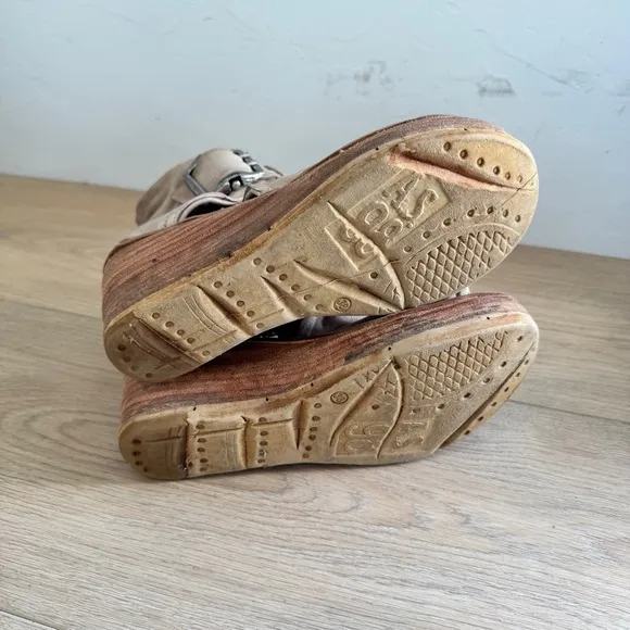 A.S.98 Naya Leather Wedge Sandals
