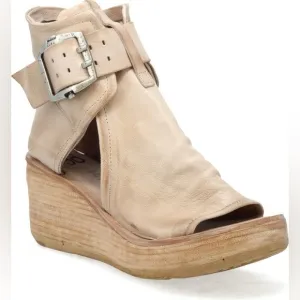 A.S.98 Naya Leather Wedge Sandals