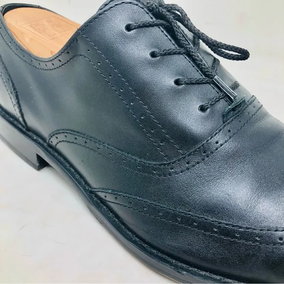 Ashton Grey Mercer Leather Wingtip Oxford Shoes