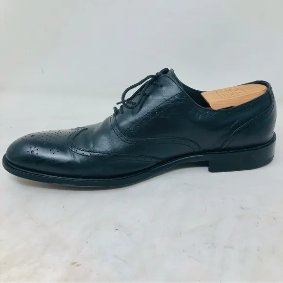 Ashton Grey Mercer Leather Wingtip Oxford Shoes
