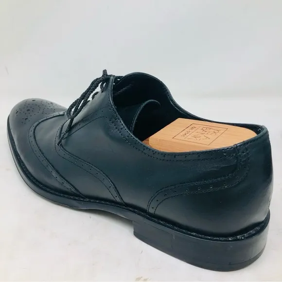 Ashton Grey Mercer Leather Wingtip Oxford Shoes