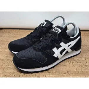 Asics Onitsuka Tiger Shoes Mens 7.5 Alvarado D845L Black/White Suede Sneakers