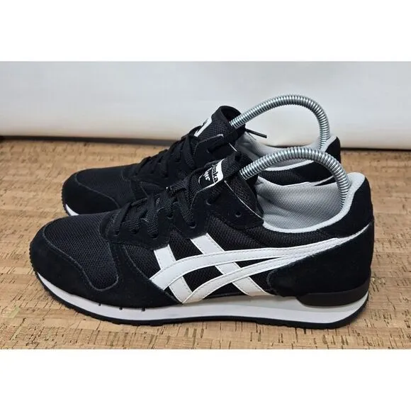 Asics Onitsuka Tiger Shoes Mens 7.5 Alvarado D845L Black/White Suede Sneakers