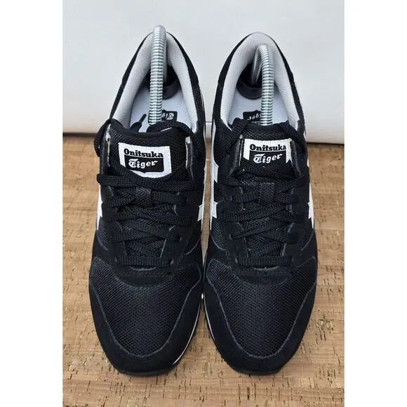 Asics Onitsuka Tiger Shoes Mens 7.5 Alvarado D845L Black/White Suede Sneakers