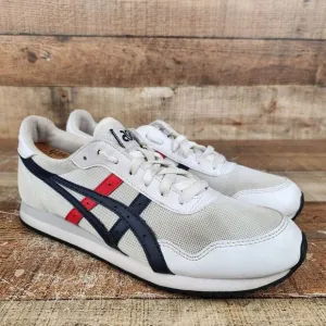 Asics Tiger Runner Men's Size 9 White Leather &amp; Mesh Retro Casual Sneaker Shoes