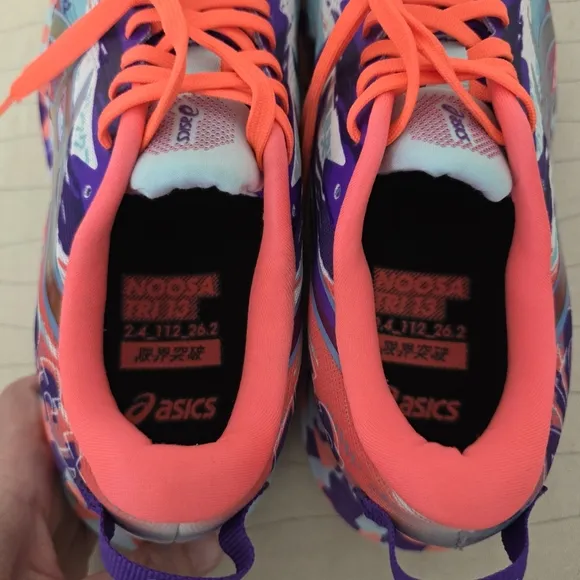 ASICS Womens Noosa Tri 13 White Purple Multicolor Running Shoes Sneakers Sz 9.5