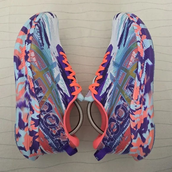 ASICS Womens Noosa Tri 13 White Purple Multicolor Running Shoes Sneakers Sz 9.5