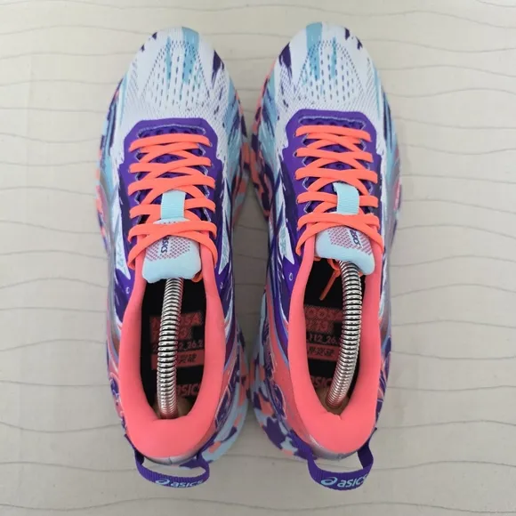 ASICS Womens Noosa Tri 13 White Purple Multicolor Running Shoes Sneakers Sz 9.5