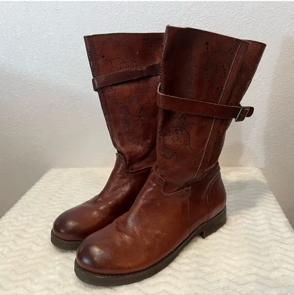 Bacio 61 Prolisso Leather Riding Motorcycle Boots Women's Size 6