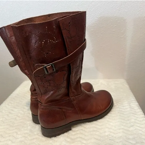 Bacio 61 Prolisso Leather Riding Motorcycle Boots Women's Size 6