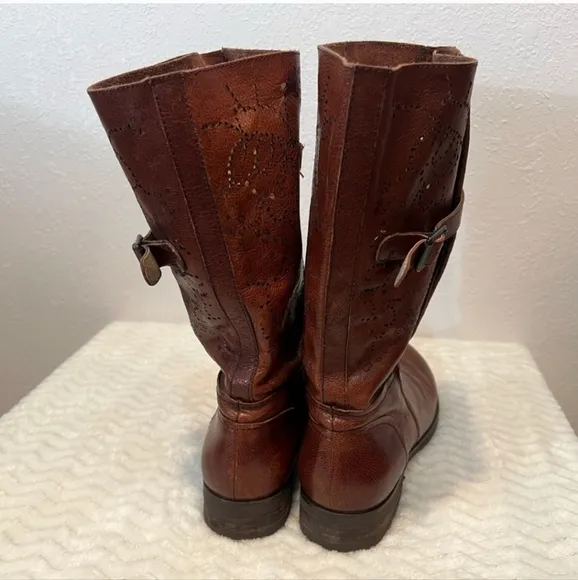 Bacio 61 Prolisso Leather Riding Motorcycle Boots Women's Size 6