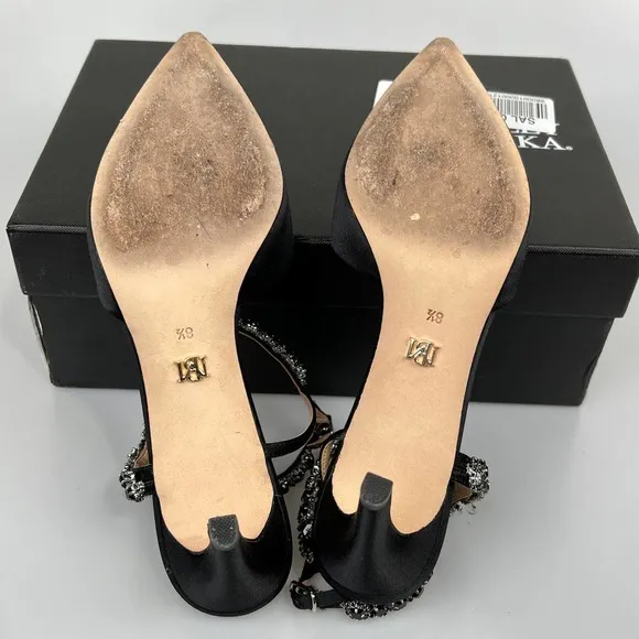 Badgley Mischka Galaxy Crystal Embellished Evening Shoe Size 8M