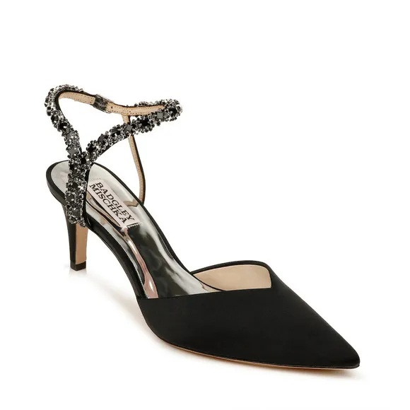 Badgley Mischka Galaxy Crystal Embellished Evening Shoe Size 8M