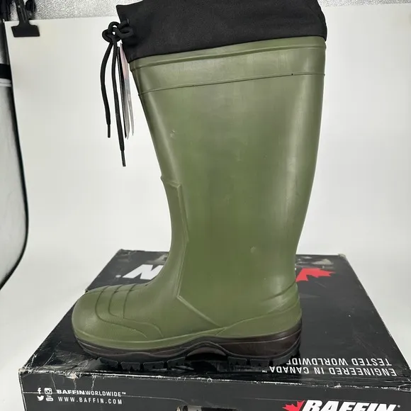 Baffin Boots Mens 13 ICE BEAR (PLN) Forest Green Black 5016-0000 Rubber NEW