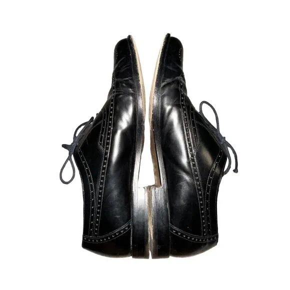 Bally Black Leather Oxford Men’s Dress Shoes Size 9.5 B