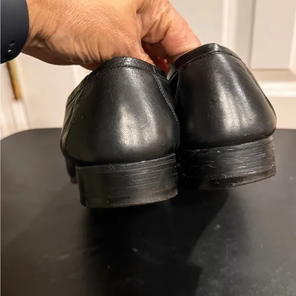 Bally Black Leather Tassel Loafers Slip-Ons size 12