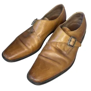 BANANA REPUBLIC COGNAC BROWN LEATHER DRESS SHOES, SIZE 10.5