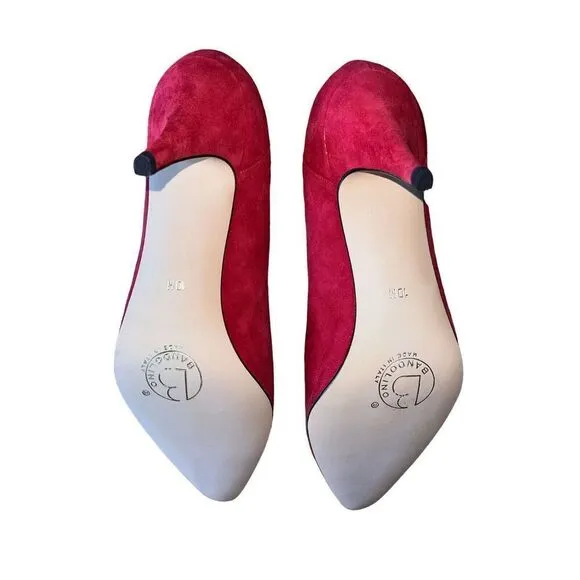 Bandolino Naive - Suede - Pink - Cerise Made in Italy Womens Size 10 NEW