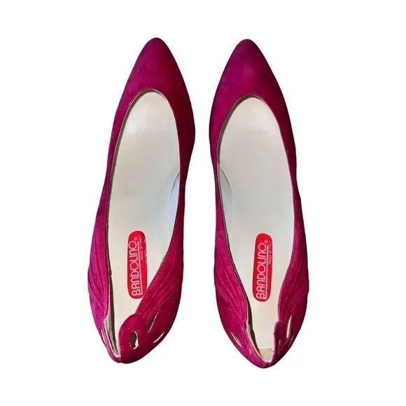 Bandolino Naive - Suede - Pink - Cerise Made in Italy Womens Size 10 NEW
