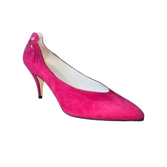 Bandolino Naive - Suede - Pink - Cerise Made in Italy Womens Size 10 NEW