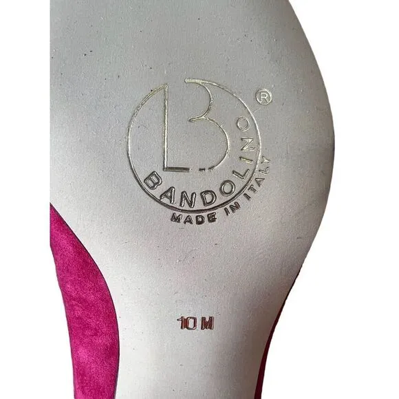 Bandolino Naive - Suede - Pink - Cerise Made in Italy Womens Size 10 NEW