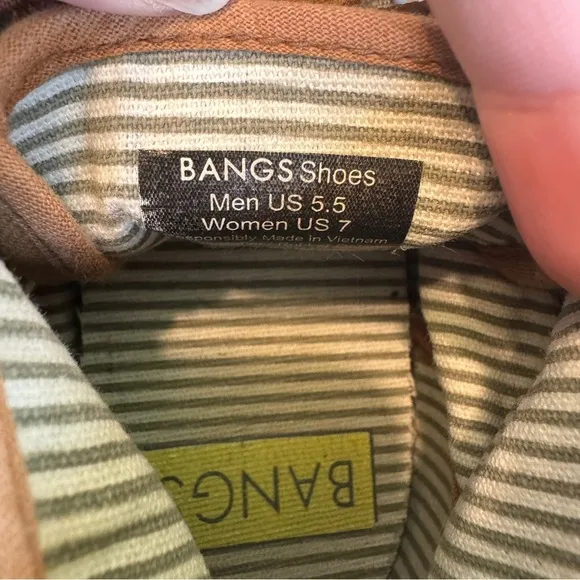 Bangs Tan High-Top Canvas Sneakers