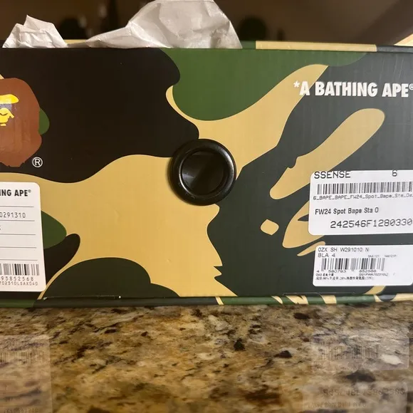 Bape Blue and White Sneakers with Athletic Silhouette