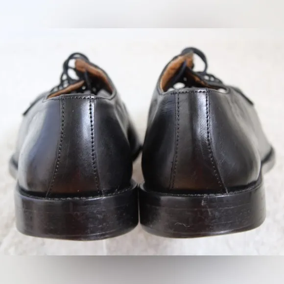 Barneys New York Derby Italian Leather Men’s Lace Up Black Dress Shoes Size 9
