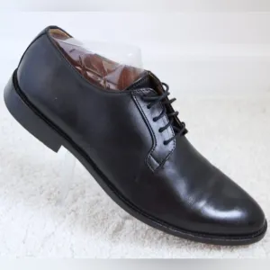 Barneys New York Derby Italian Leather Men’s Lace Up Black Dress Shoes Size 9