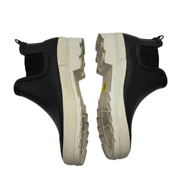 Baxter Wood Black The Hevea Chelsea White Sole Rain Boots