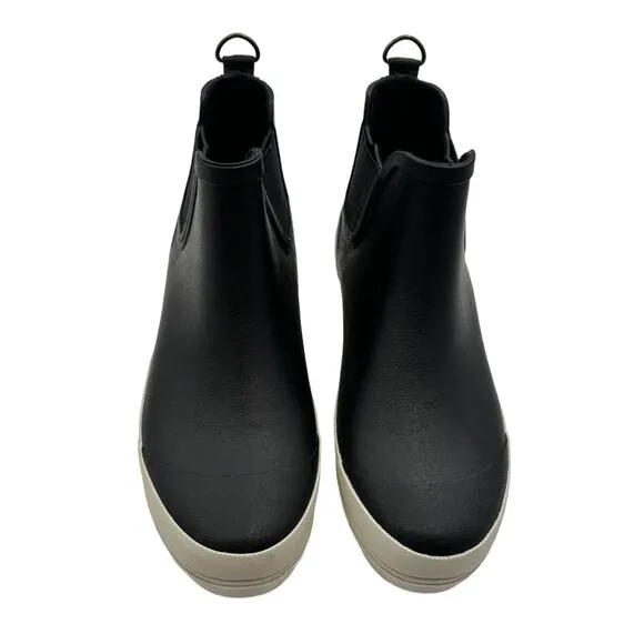 Baxter Wood Black The Hevea Chelsea White Sole Rain Boots