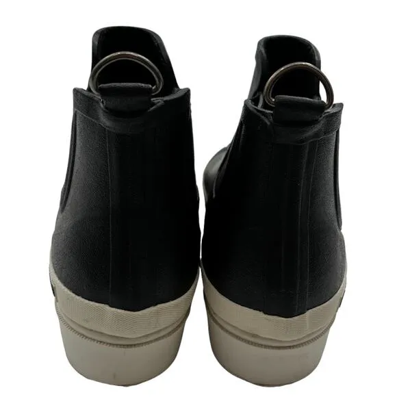 Baxter Wood Black The Hevea Chelsea White Sole Rain Boots