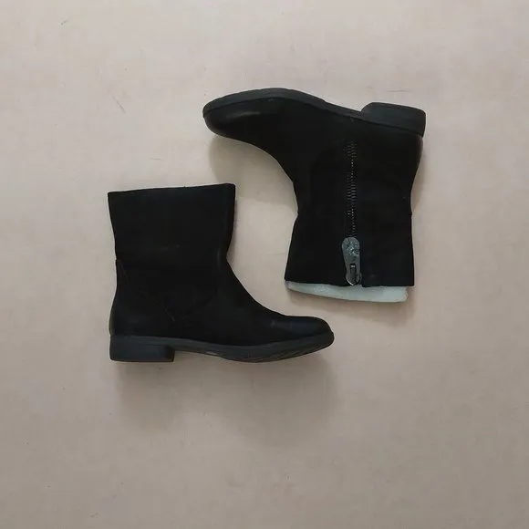 BCBGeneration Black Goat Suede Leather Moto Boots $185