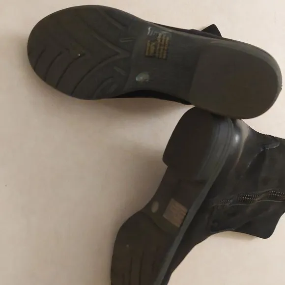 BCBGeneration Black Goat Suede Leather Moto Boots $185