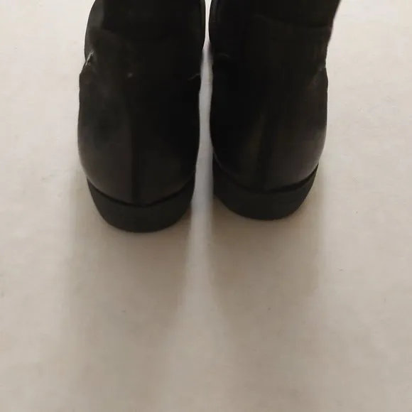 BCBGeneration Black Goat Suede Leather Moto Boots $185