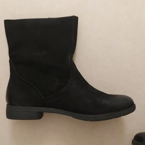 BCBGeneration Black Goat Suede Leather Moto Boots $185