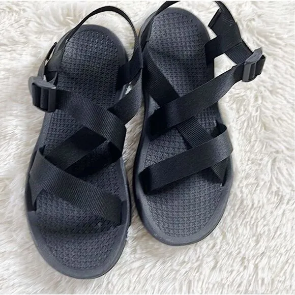 Bearpaw Chaco Men's Z1 Classic Open Toe Strappy Sport Sandals Black Size 9
