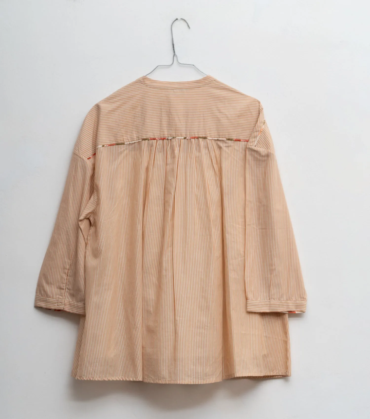 Beige Cotton Shirt with Slip